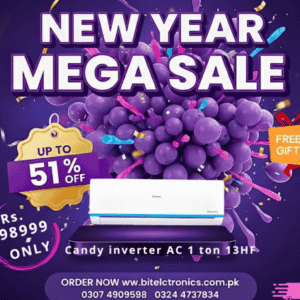 Candy by Haier 1 Ton DC Inverter Heat & Cool AC – White – Model CSU-13HF | 2025 – 10 Years Warranty