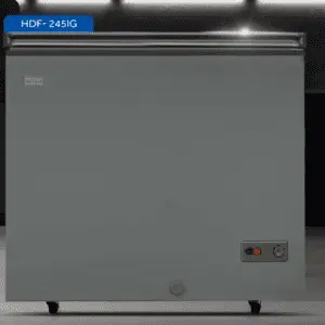 Haier HDF-245IG Inverter Deep Freezer – 245 Liters | Grey | Single Door | Energy Saving | 2025 Model