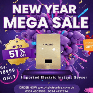 Imported Electric Instant Geyser – 8 to 10 Liter | LED Display, Fast Heating, Over-Temperature Protection